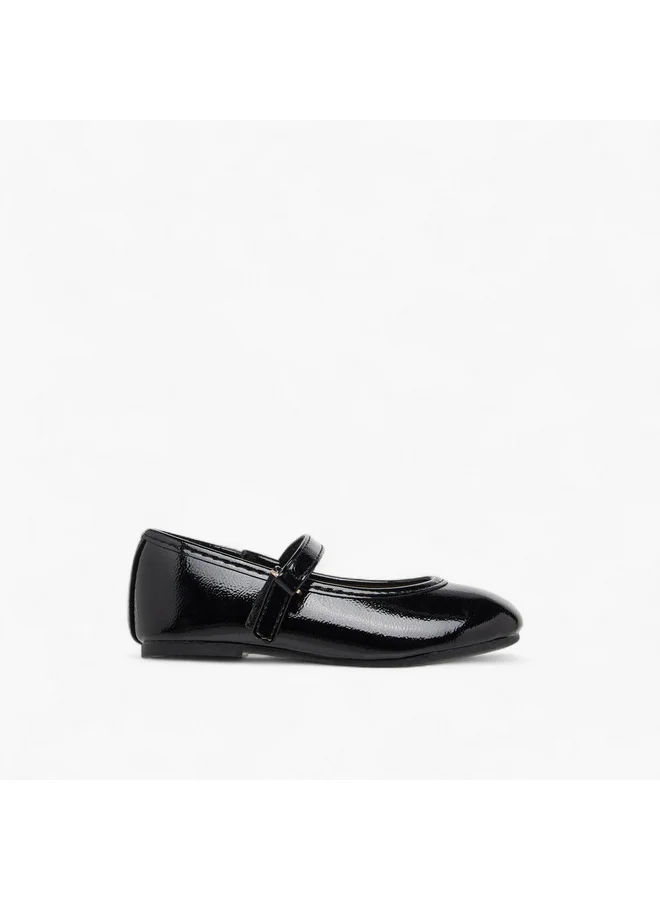 Flora Bella By Shoexpress Girls Solid Ballerina Shoes with Hook and Loop Closure