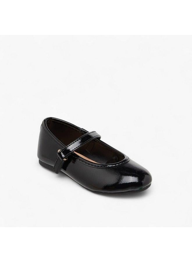 Flora Bella By Shoexpress Girls Solid Ballerina Shoes with Hook and Loop Closure - Image 1