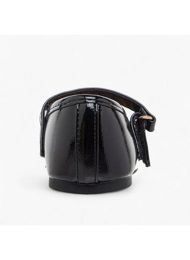 Flora Bella By Shoexpress Girls Solid Ballerina Shoes with Hook and Loop Closure - Image 5