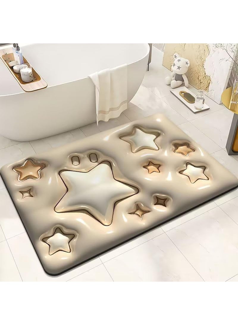 LIMOS Bathroom Rug Mat 3D Visual Non Slip Absorbent Bath Mat Easy to Clean Quick Drying Bathroom Kitchen or Doorway - Image 1