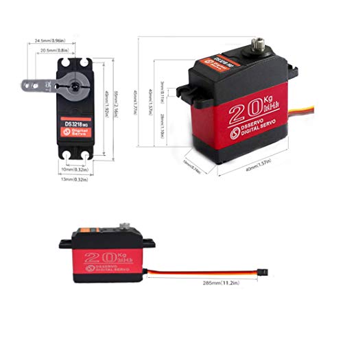 ZOSKAY 1X DS3218 Update servo 20KG Full Metal Gear Digital servo Baja servo Waterproof servo for Baja Cars(Control Angle 180) - Image 3
