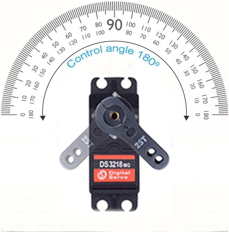 ZOSKAY 1X DS3218 Update servo 20KG Full Metal Gear Digital servo Baja servo Waterproof servo for Baja Cars(Control Angle 180) - Image 4