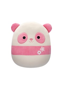 Squishmallows 12 inch Medium Plush Matlin Pink Panda with Sakura Flowers Officially Licensed Kellytoy Plush Toy Colorful Soft Gift for Kids Girls & Boys Washable Squishy Stuff Toy Multicolor All Age  - Image 1