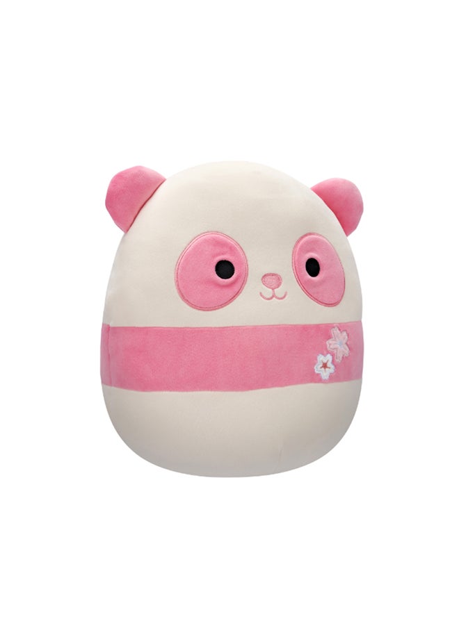 Squishmallows دبدوب باندا وردية متوسطة بحجم 12 بوصة مع زهور ساكورا مرخص رسميًا من كيلي توي لعبة محشوة ملونة وناعمة هدية للأطفال البنات والأولاد قابلة للغسل لعبة قابلة للعصر بألوان متعددة لجميع الأعمار  - Image 2