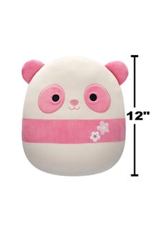 Squishmallows 12 inch Medium Plush Matlin Pink Panda with Sakura Flowers Officially Licensed Kellytoy Plush Toy Colorful Soft Gift for Kids Girls & Boys Washable Squishy Stuff Toy Multicolor All Age  - Image 5