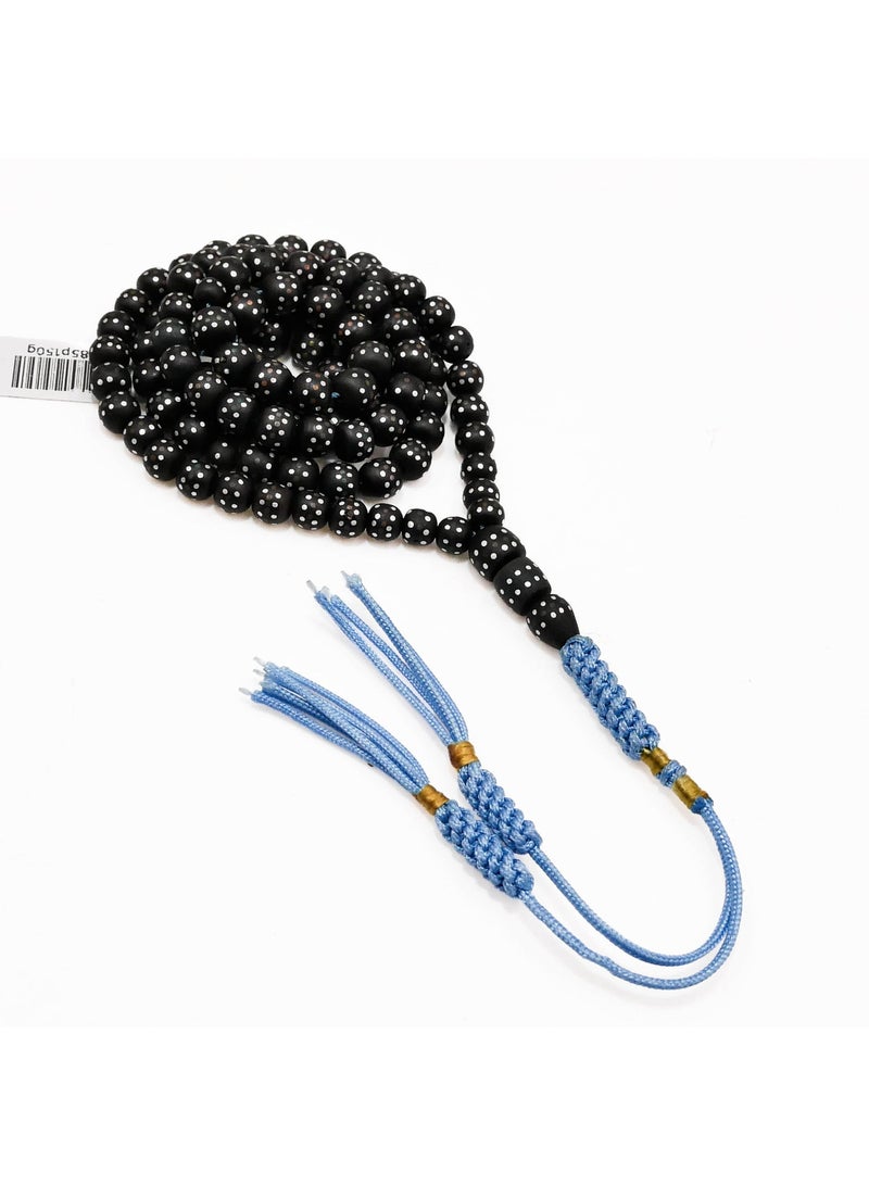 Tabrizi Date Pit Rosary Prayer Beads – 99 Beads, 6–6.5mm Round Tasbih, 29g - Image 1
