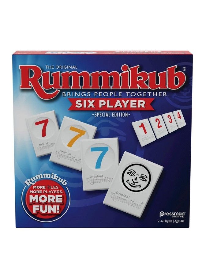 Pressman - Rummikub Six Player Edition The Classic Rummy Tile Game More Tiles And More Players For More Fun! By Pressman , Blue - Image 1