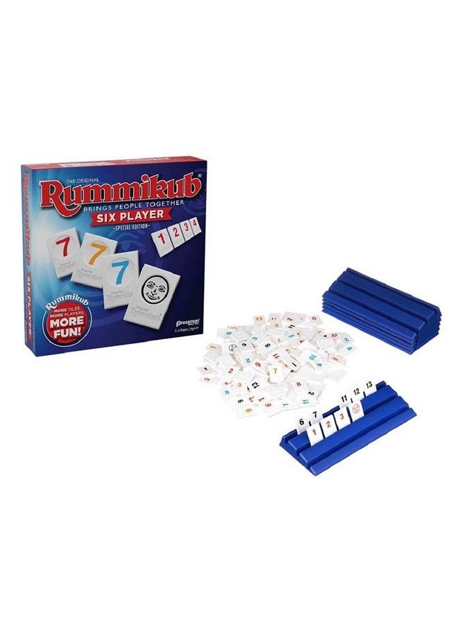 Pressman - Rummikub Six Player Edition The Classic Rummy Tile Game More Tiles And More Players For More Fun! By Pressman , Blue - Image 1