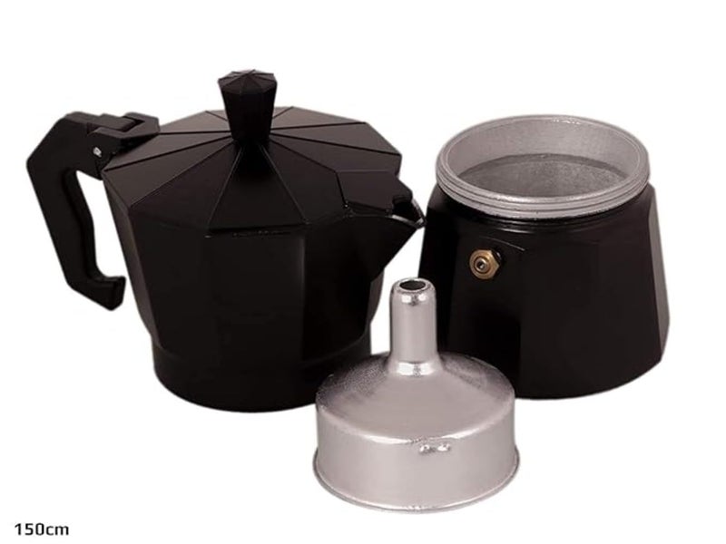 3D CREATIONS Home Kitchen Use Aluminum Coffee Moka Maker Pot Top Expresso Latte Stove Percolator (9 Cup) - Image 3