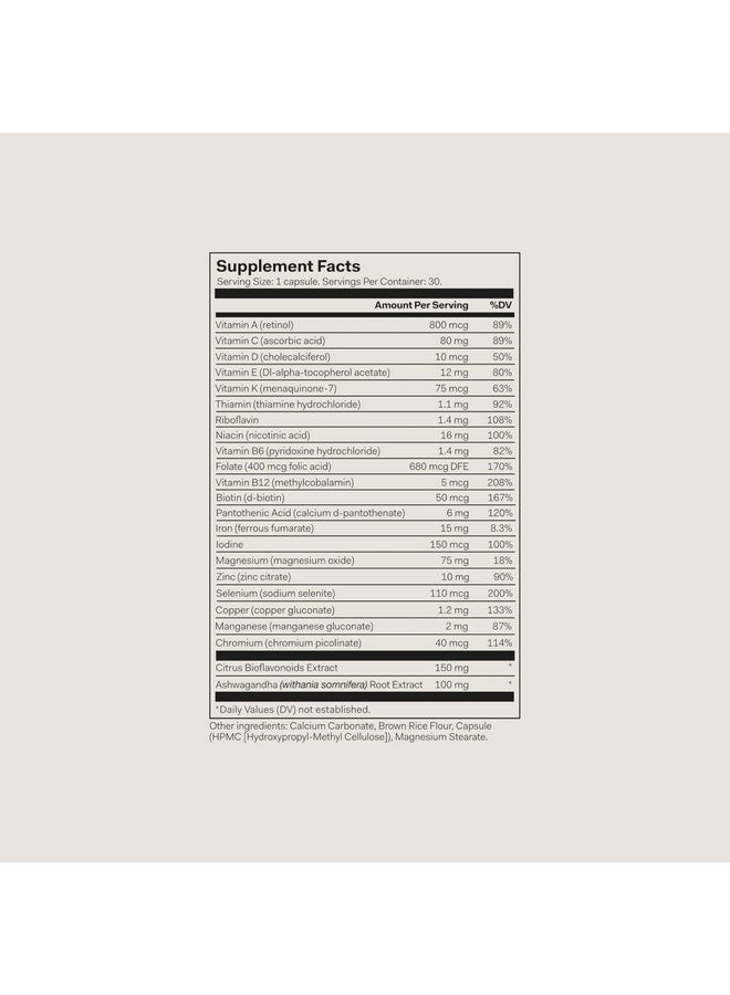 The Nue Co. Women's MULTIVITAMIN Supplement- Supports Energy, Immunity, Focus, Vegan, Gluten Free, 30 Capsules - Image 2