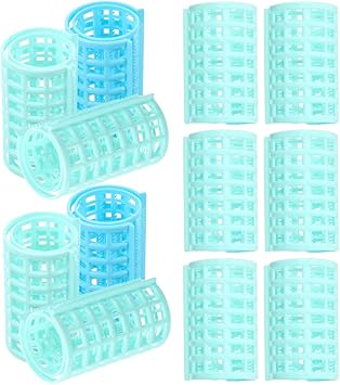 Frcolor Plastic Hair Roller DIY Hair Styling Tools Self Grip Hair Styling Roller for Women12pcsRandom Color - Image 1