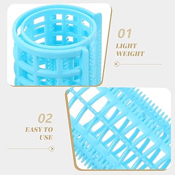 Frcolor Plastic Hair Roller DIY Hair Styling Tools Self Grip Hair Styling Roller for Women12pcsRandom Color - Image 5