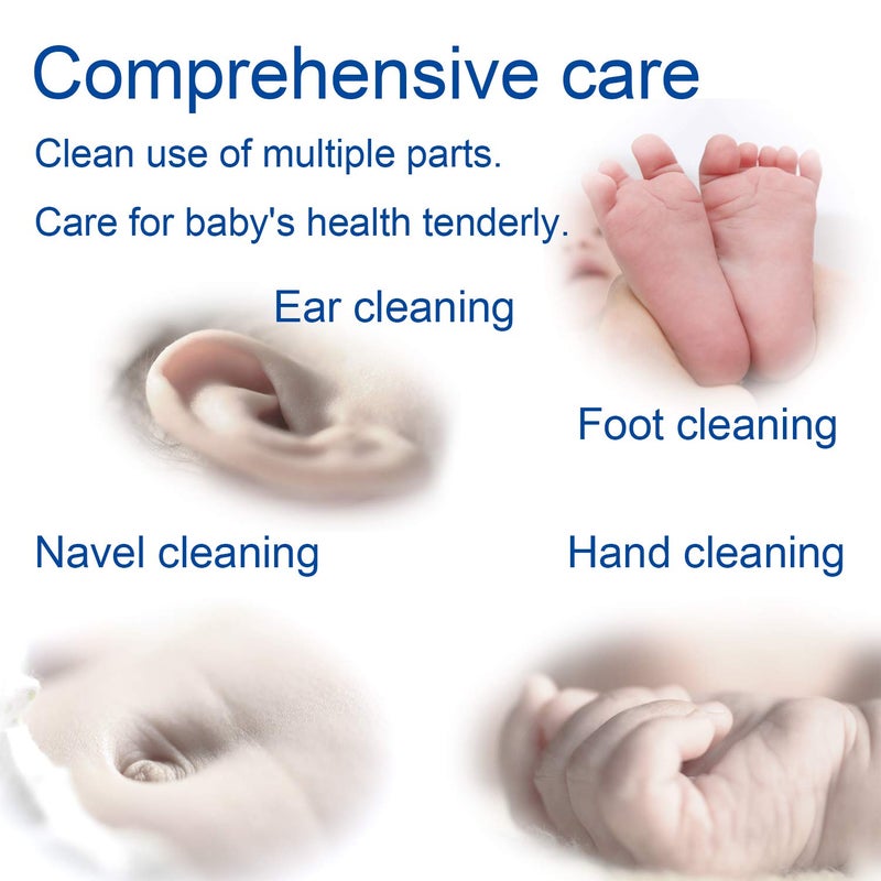 Aurasin Baby Cotton Swabs, Paper Sticks Cotton Buds for Baby Ear Nose Clean-200Pcs(Spiral & Round) - Image 4