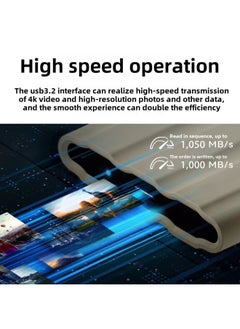 Generic Mobile Solid State Drive SSD Ultra-thin Portable Large Capacity 1T-Capacity:500gb-(128gb Expansion)-Interface:Gold  - Image 3