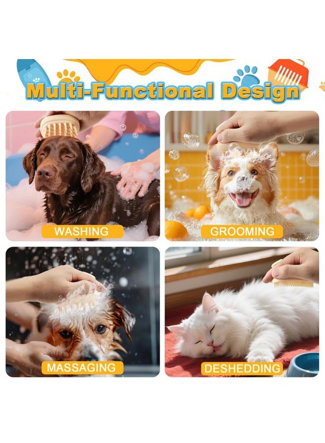 Peehss 2-in-1 Bath Brush for Pet Grooming & Massage - Pet Silicone Brush for Long & Short Haired Dogs and Cats, Dog Scrubber for Bath, Dog Brush for shedding, Use Wet as Bath Brush or Dry for Grooming - Image 4