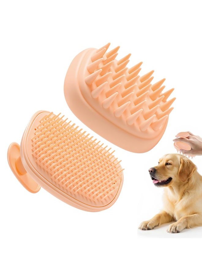 Peehss 2-in-1 Bath Brush for Pet Grooming & Massage - Pet Silicone Brush for Long & Short Haired Dogs and Cats, Dog Scrubber for Bath, Dog Brush for shedding, Use Wet as Bath Brush or Dry for Grooming - Image 1