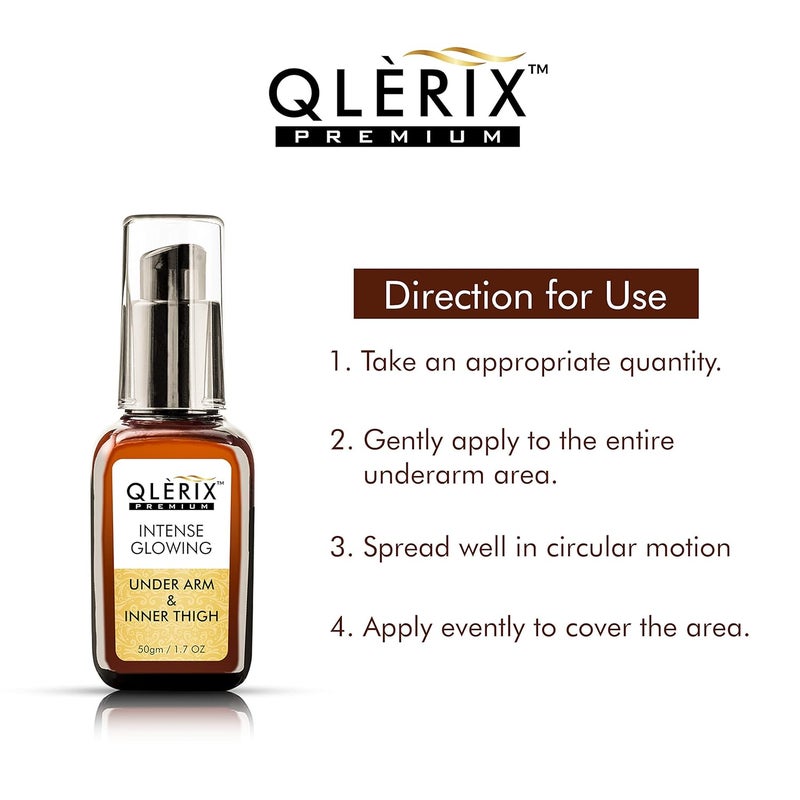 QLERIX Premium Intense whitening CREAM FOR UNDERARMS INNER THIGHS ELBOWS KNEE PITS  INTIMATE AREA WHITENING  Pearl Extract  Paraben Free50gm17 OZ - Image 3