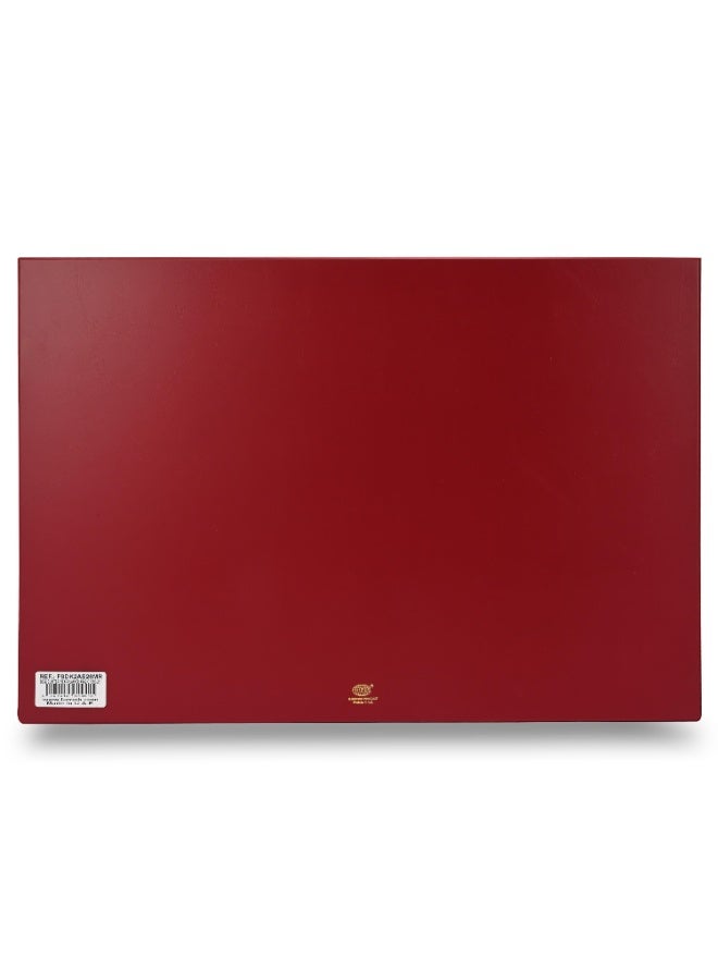FIS مخطط السنة 2026 - لوحة مكتب من PVC بلون مارون، 490x340 مم، 12 ورقة شهرية، ثنائية اللغة (إنجليزي/عربي)، مثالي للاستخدام على المكتب، ملاحظات يومية وتذكيرات - FSDK2AE26MR - Image 4