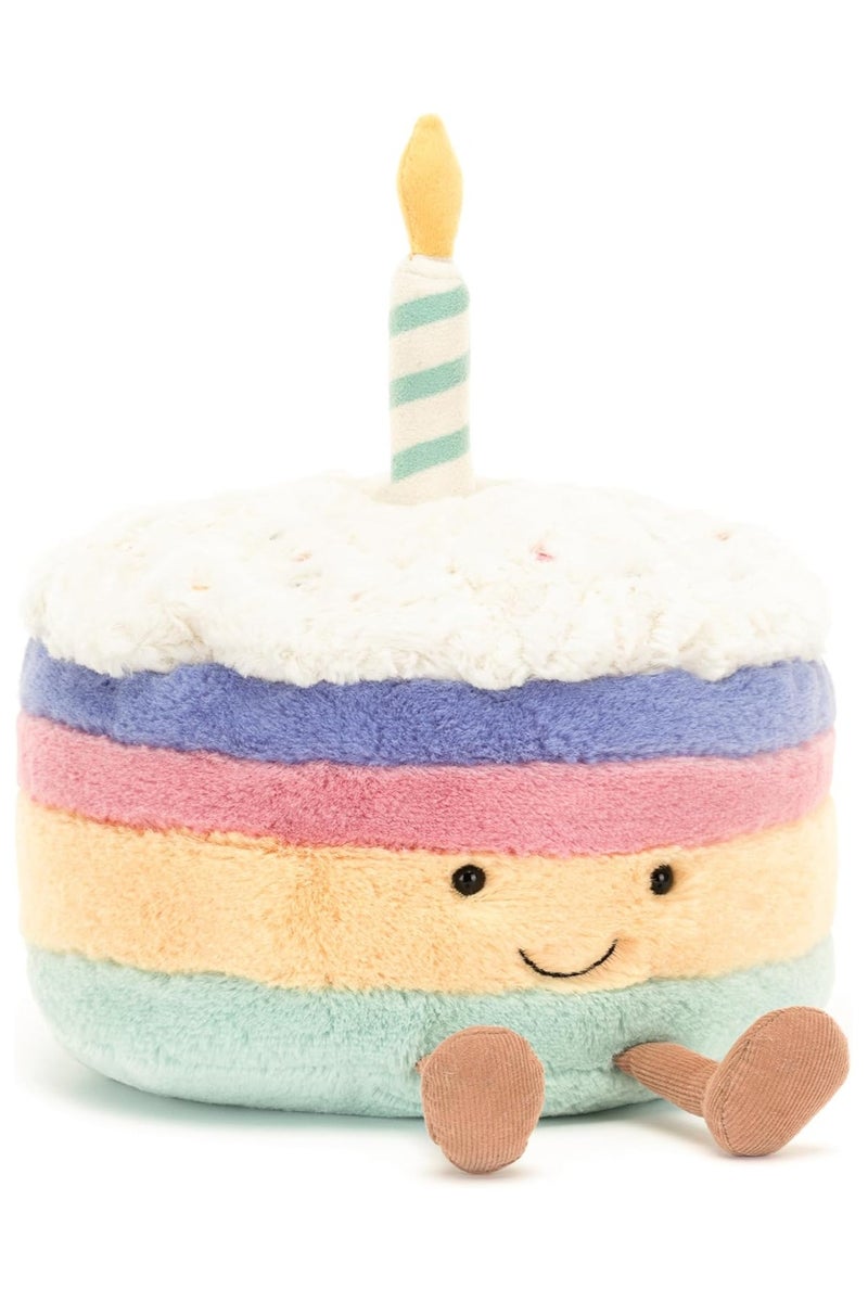 LBMT Birthday Cake Stuffed Toy, 14 inches - Dessert Plush Toy - Birthday Gift for Kids - Image 1