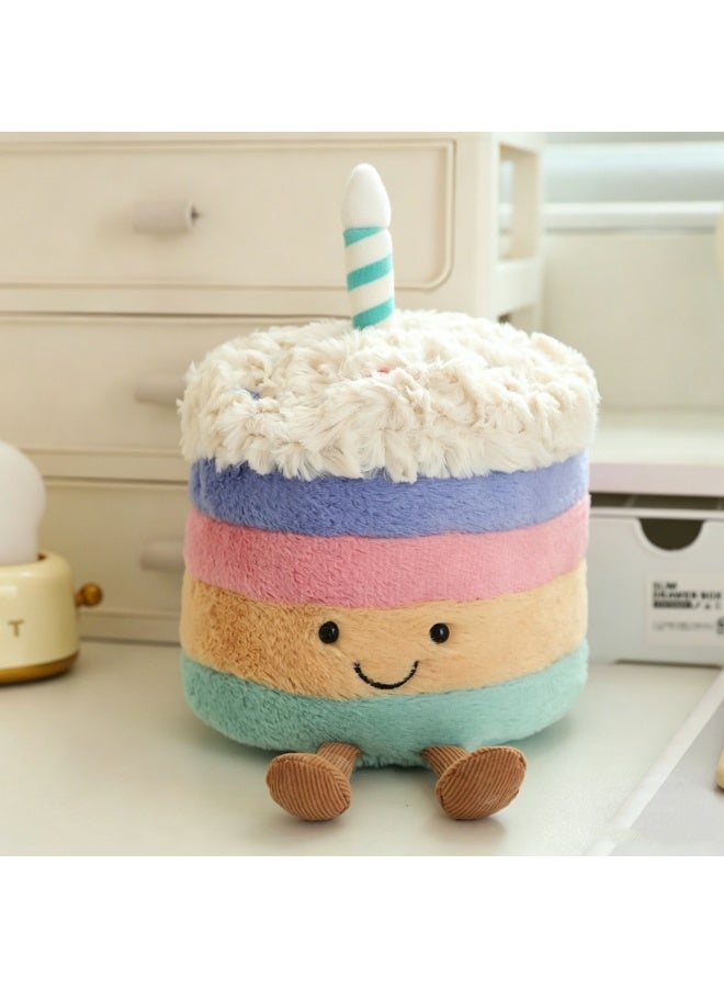 LBMT Birthday Cake Stuffed Toy, 14 inches - Dessert Plush Toy - Birthday Gift for Kids - Image 1