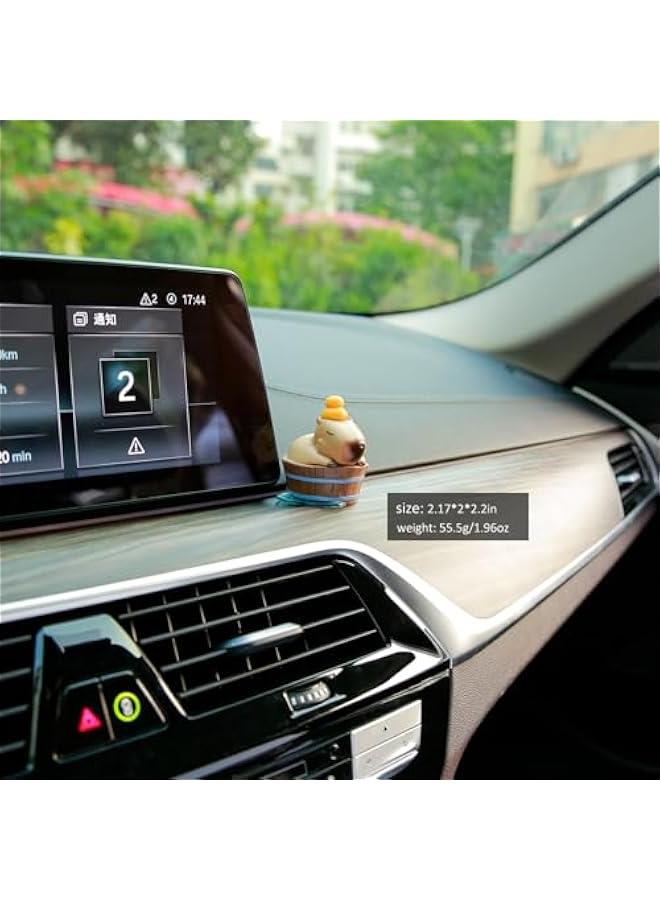 7 Pcs Capybara Car Dashboard Figurines 2-3 inches Decoration Cute Car Interior Ornaments - Image 2