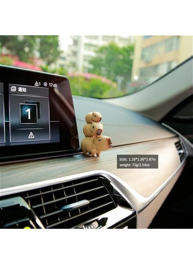 7 Pcs Capybara Car Dashboard Figurines 2-3 inches Decoration Cute Car Interior Ornaments - Image 4