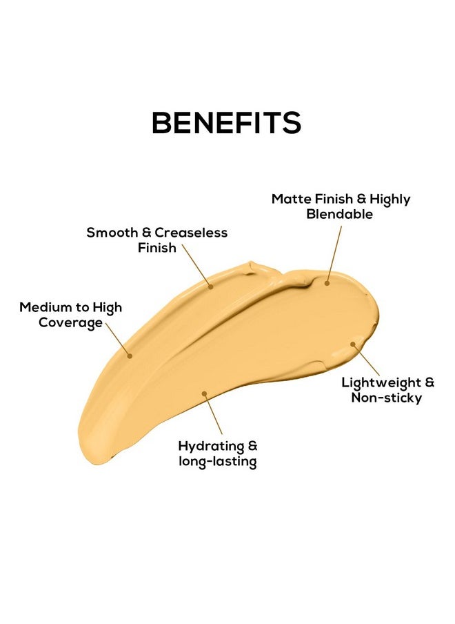 Addict Conceal & Correct Yellow 2.5Ml Medium To Full Coverage Highly Blendable Smooth Creaseless Matte Finish Lightweight Hydrating Long Stay Formula Infused With Vitamin E & Argan Oil
