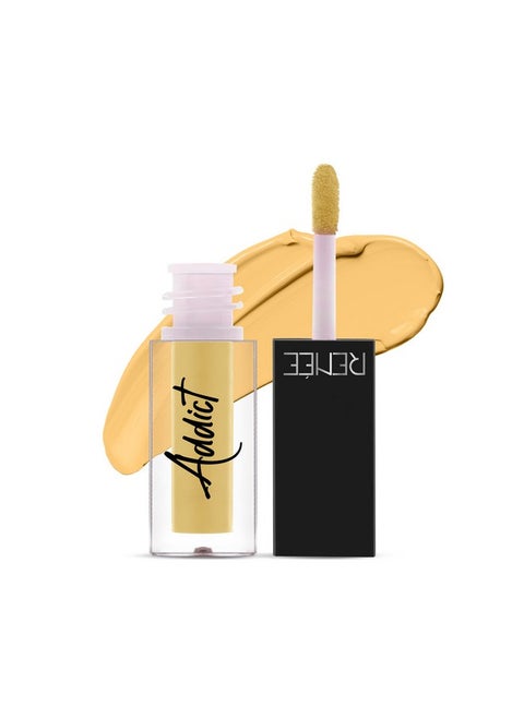 Addict Conceal & Correct Yellow 2.5Ml Medium To Full Coverage Highly Blendable Smooth Creaseless Matte Finish Lightweight Hydrating Long Stay Formula Infused With Vitamin E & Argan Oil