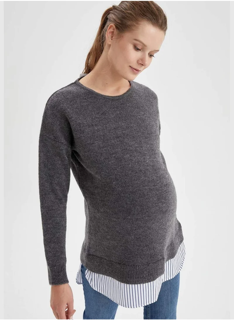 DeFacto Basic Long Sleeve Maternity Top