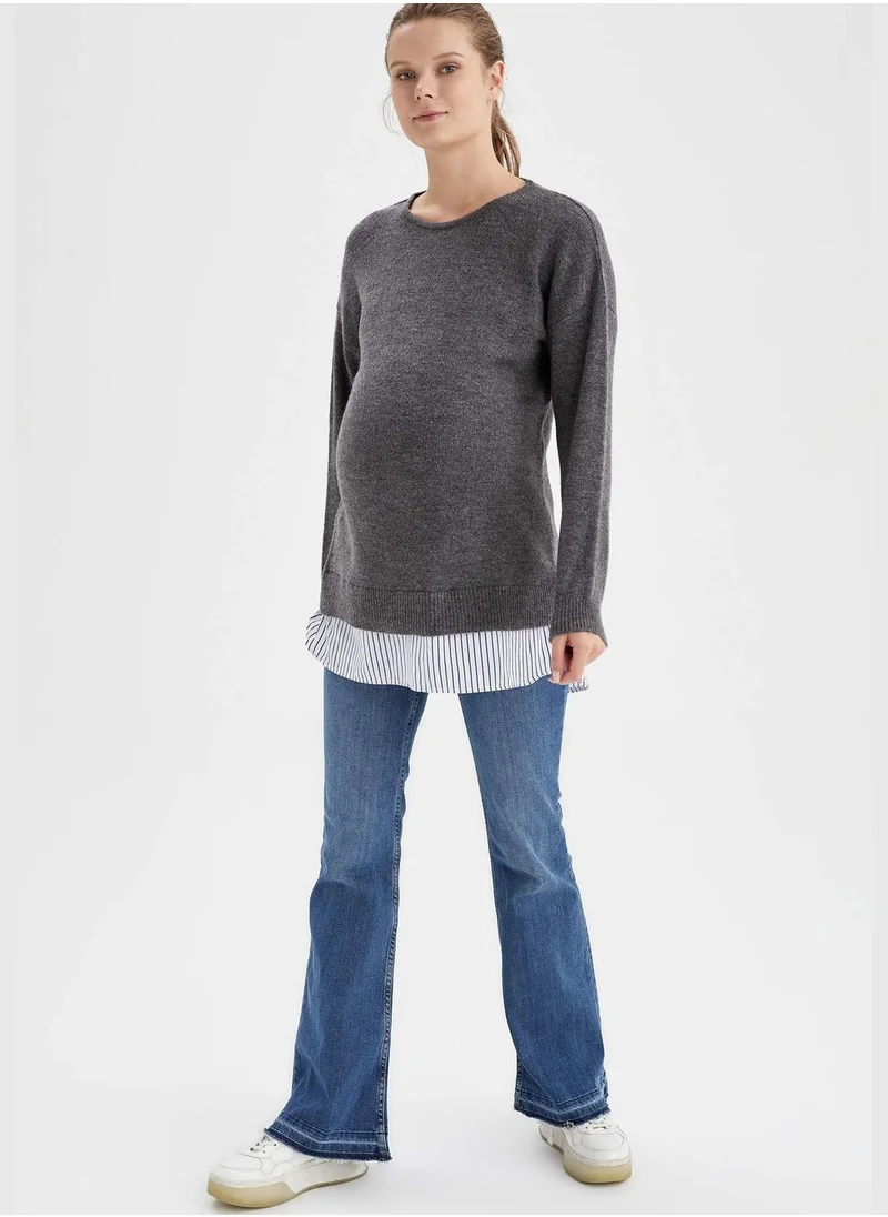 DeFacto Basic Long Sleeve Maternity Top
