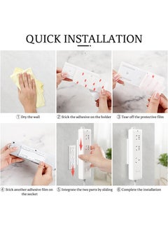 Generic 8Pcs Socket Holder, Adhesive Punch-Free Socket Holder, Power Strip Holder,Power Bar Holder  - Image 4