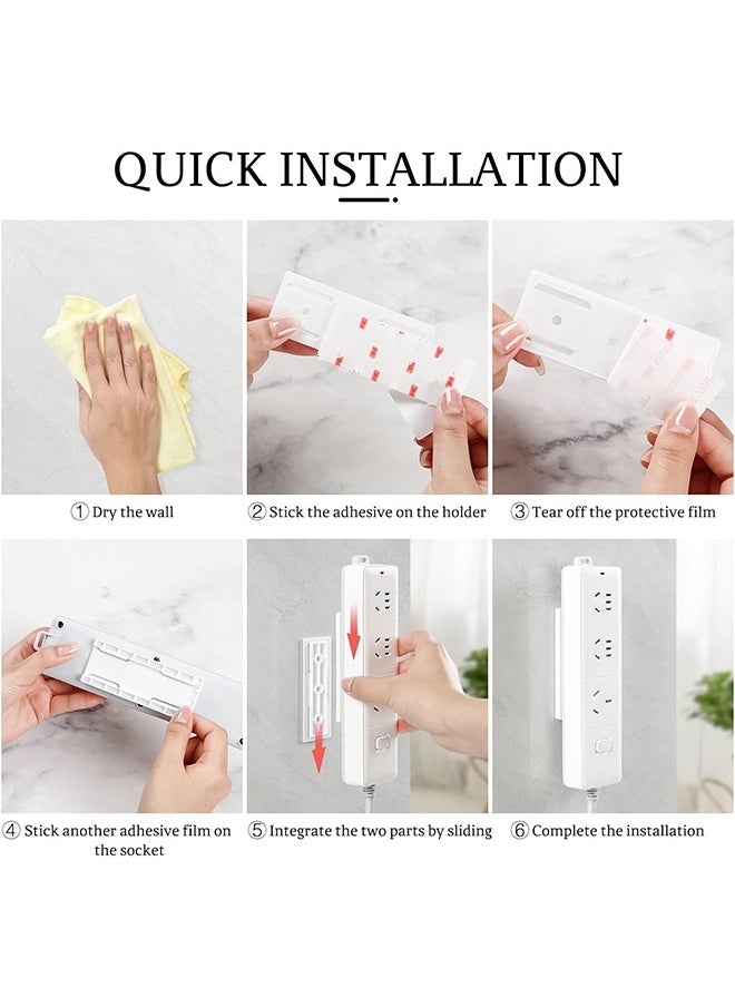 Generic 8Pcs Socket Holder, Adhesive Punch-Free Socket Holder, Power Strip Holder,Power Bar Holder  - Image 4
