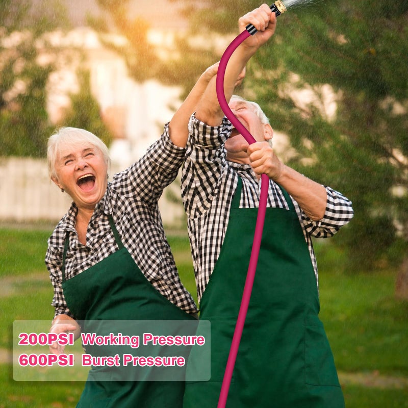 WELLUCK Garden Hose 5/8 in x 25 FT, Heavy Duty Durable Anti Kink Flexible Garden Water Hose for Drinking Water Safe BPA Free, All-weather Lightweight Water Hose for Garden RV Camper Marine - Image 5