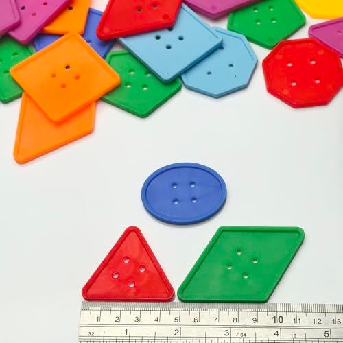 Chenkou Craft Mix 20pcs Bright Buttons - 1.25 Inch Kids Vivid Colors Large Nylon Assorted Shape Colorful Buttons for Arts, Crafts & DIY Projects - Image 2