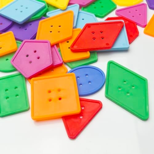 Chenkou Craft Mix 20pcs Bright Buttons - 1.25 Inch Kids Vivid Colors Large Nylon Assorted Shape Colorful Buttons for Arts, Crafts & DIY Projects - Image 5