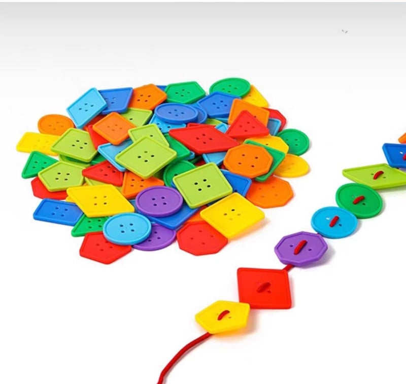 Chenkou Craft Mix 20pcs Bright Buttons - 1.25 Inch Kids Vivid Colors Large Nylon Assorted Shape Colorful Buttons for Arts, Crafts & DIY Projects - Image 4