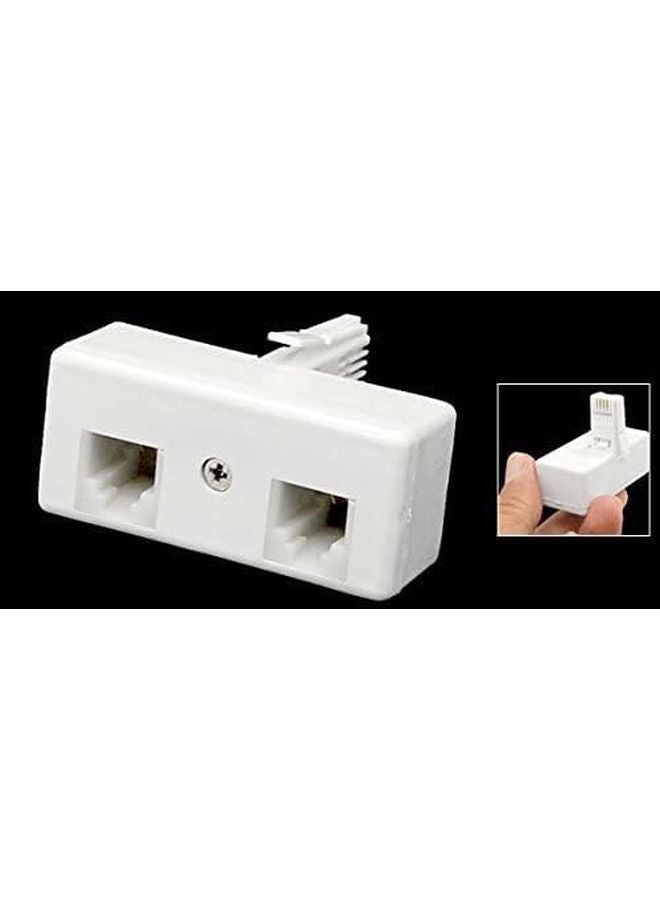 محول مقبس هاتف المملكة المتحدة BT إلى مقبس مزدوج RJ11 للهاتف الأرضي - Image 3