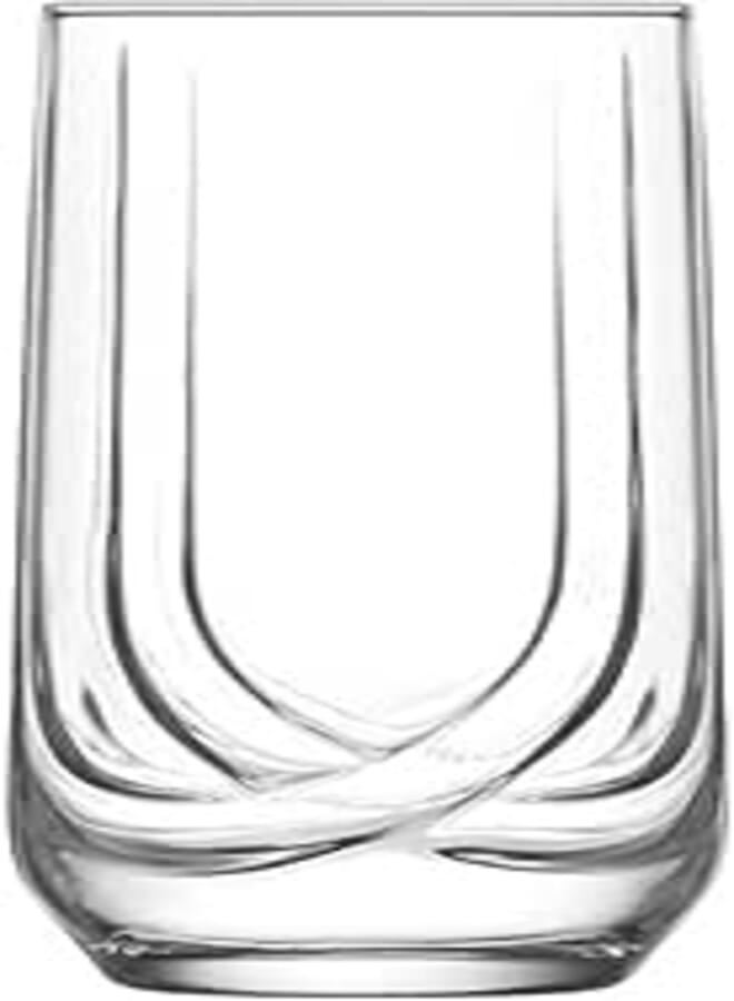 LAV ELIT Glass / 330 cc - 11.25 Oz / 6 Pcs/Elegant design, Trusted Brand, Attractive shape of Water, Sparkling Drink, Soft Drink, Smoothies, Juices, Cocktails