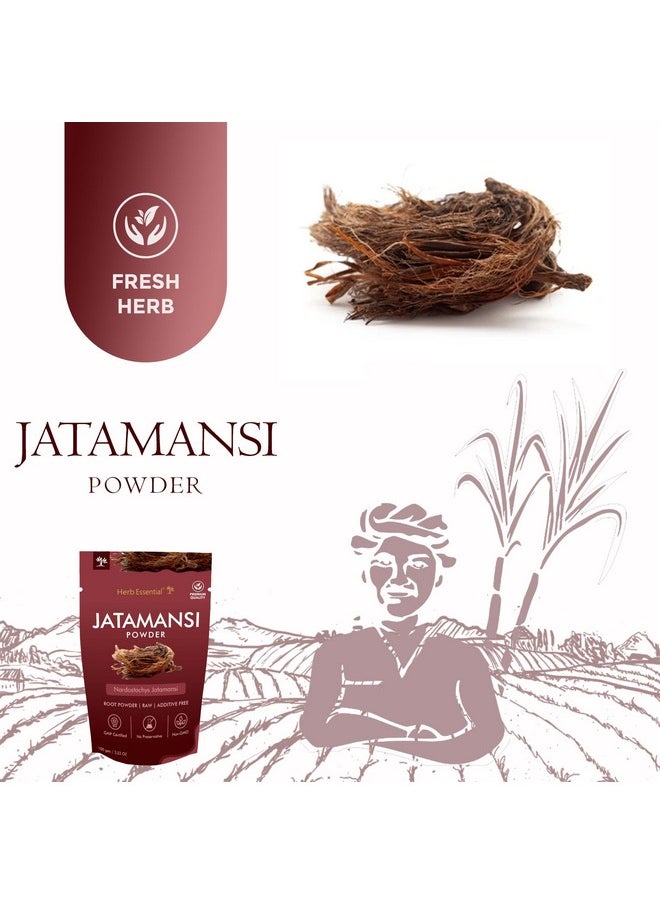 Herb Essential - Jatamansi Root Powder, 200 G | Promotes Hair Growth | For Strong, Shiny, And Silky Hair | For Dandruff & Spilt Ends Free Hair | Moisturizes Scalp | 100% Pure And Natural - Image 1