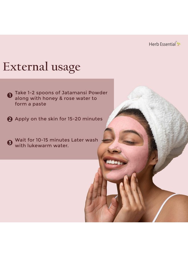 Herb Essential - Jatamansi Root Powder, 200 G | Promotes Hair Growth | For Strong, Shiny, And Silky Hair | For Dandruff & Spilt Ends Free Hair | Moisturizes Scalp | 100% Pure And Natural - Image 1