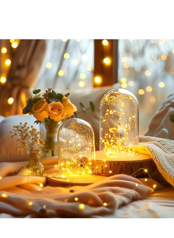 Fairy Lights Plug in, 33Ft 100 LEDs Waterproof Silver Wire Firefly Lights, Adaptor Included, Starry String Lights for Wedding Indoor Outdoor  Patio Garden Decoration - Image 4