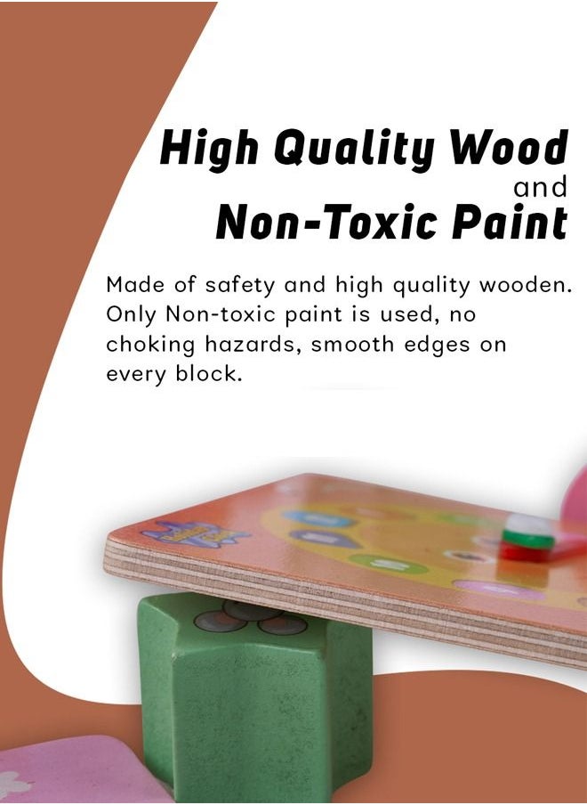 Wooden Intelligence Box Stacking Sorting Kids Toys Intellectual Challenge Brain Puzzle Game For Toddlers Early Educational Learning Block Games 36+ Months