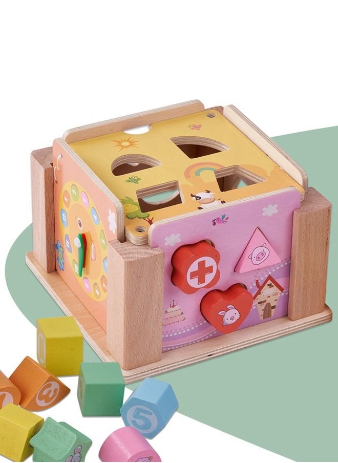 BAYBEE Wooden Intelligence Box Stacking Sorting Kids Toys Intellectual Challenge Brain Puzzle Game For Toddlers Early Educational Learning Block Games 36+ Months  - Image 2