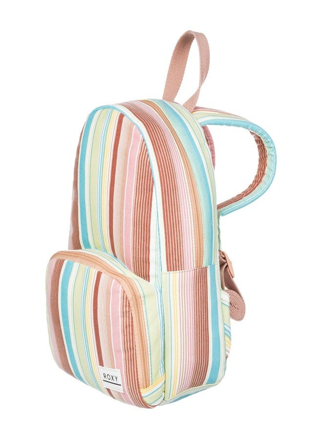 Roxy Women Always Core Backpack | Travel | Everyday Carry | Beach | Polyester | 8L Capacity - White Salty Stripe - Image 2
