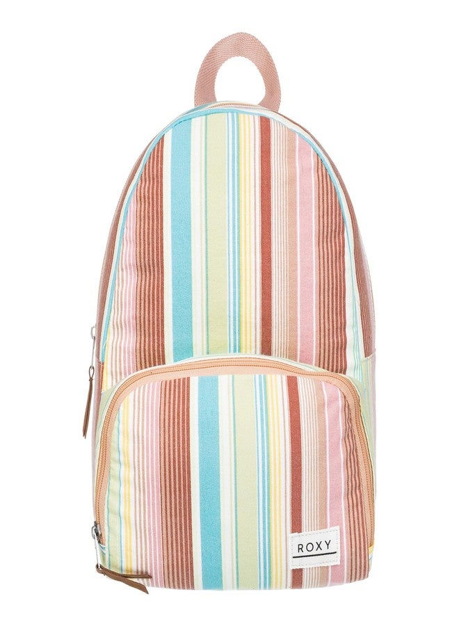 Roxy Women Always Core Backpack | Travel | Everyday Carry | Beach | Polyester | 8L Capacity - White Salty Stripe - Image 1