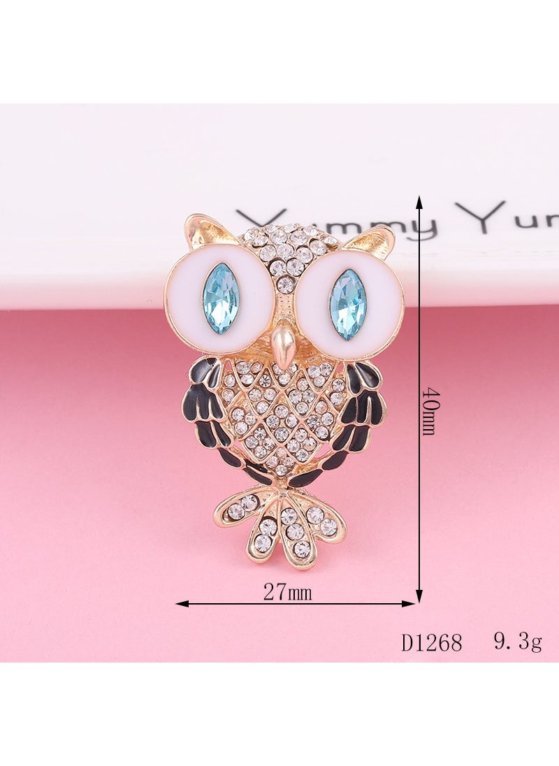 بيوينتي Owl Rhinestone DIY Fridge Magnet D1268 dripping Owl (Golden) 