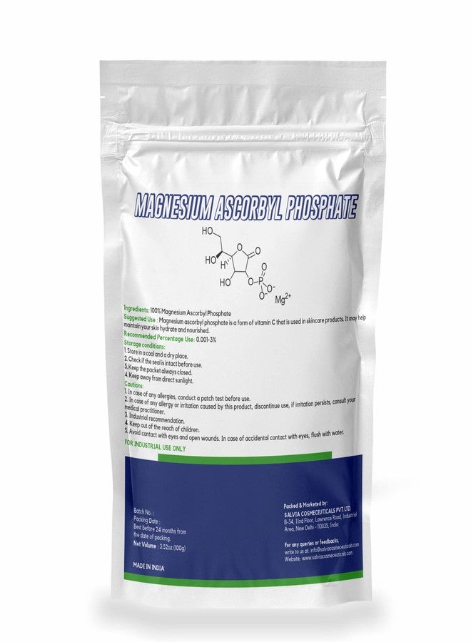 ميوك مسحوق فوسفات أسكوربيل المغنيسيوم من MYOC، مادة خام تجميلية للاستخدام في مستحضرات التجميل والتحضير المنزلي - 100 غرام - Image 2