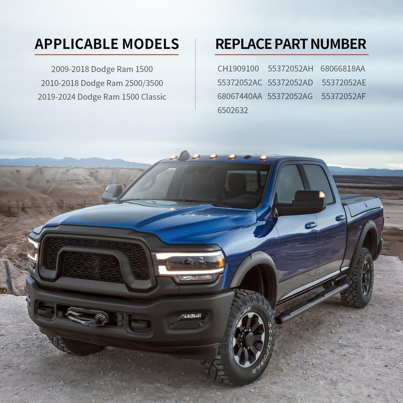 KARPAL Tailgate Spoiler Top Protector Cover Molding Cap for Dodge Ram 1500/2500/3500 (2009-2018) - Image 2