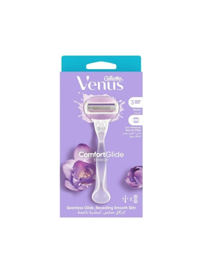 Gillette Venus Comfort Glide Breeze Razor Set Purple × 2