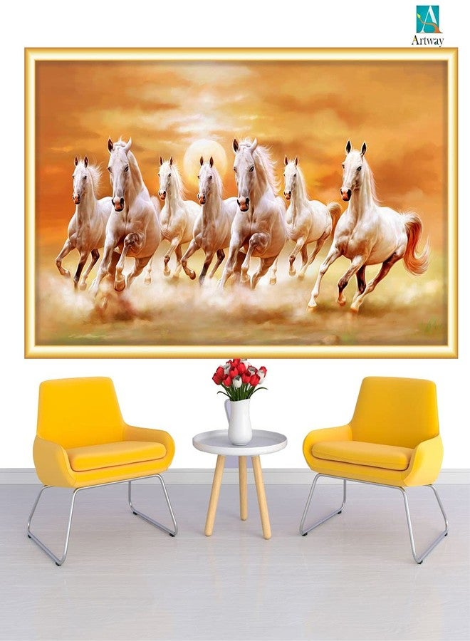 آرت واي ملصق Artway 7 Horses Vastu، ملصق فينيل مقاوم للماء بالكامل، متعدد الألوان (MultiColor_4) - Image 4